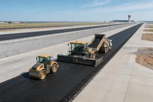 Airport runway construction