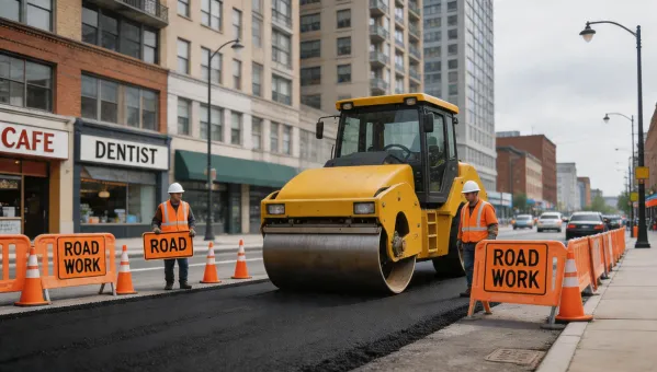 Urban infrastructure road works