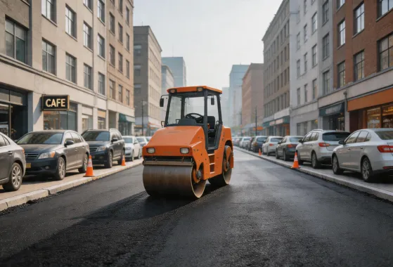 Urban road resurfacing